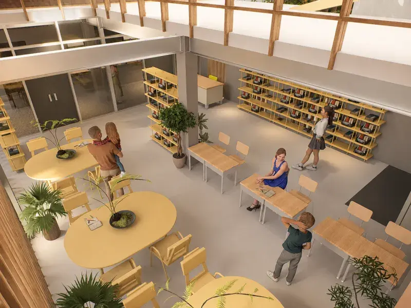 Javerianos diseñan propuesta arquitectónica para transformar el salón social de San Carlos en una Casa de la Cultura